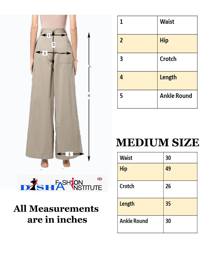 Palazzo Measurement Chart