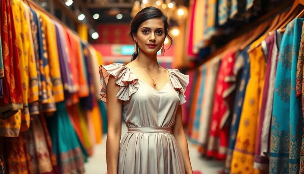 Flounce or Spiral Ruffled Dress