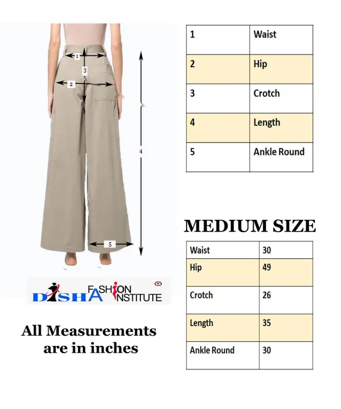 Palazzo Measurement Chart